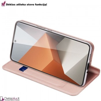 Dux Ducis Skin Pro dirbtinės odos dėklas - rausvas (Xiaomi Redmi Note 13 Pro Plus)